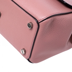 Bally Pink Leather Flap Top Handle  Bag