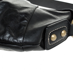 Bally Black Leather Traki Shoulder Bags