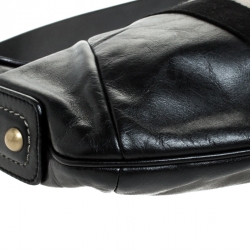 Bally Black Leather Traki Shoulder Bags