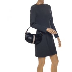 Bally Black Leather Traki Shoulder Bags