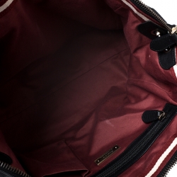 Bally Black Leather Flap Satchel