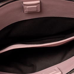 Pre Owned Bally Pink Leather Double Zip Satchel