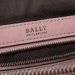 Pre Owned Bally Pink Leather Double Zip Satchel