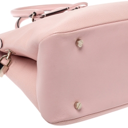 Pre Owned Bally Pink Leather Double Zip Satchel