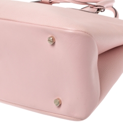 Pre Owned Bally Pink Leather Double Zip Satchel