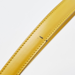 Bally Yellow Leather Flap Shoulder Bag