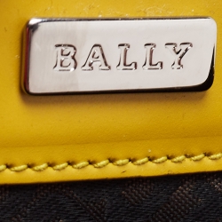 Bally Yellow Leather Flap Shoulder Bag