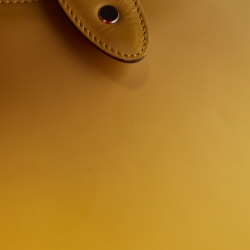 Bally Yellow Leather Flap Shoulder Bag