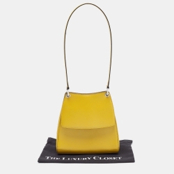 Bally Yellow Leather Flap Shoulder Bag