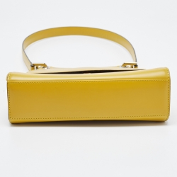 Bally Yellow Leather Flap Shoulder Bag