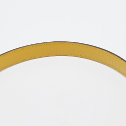 Bally Yellow Leather Flap Shoulder Bag