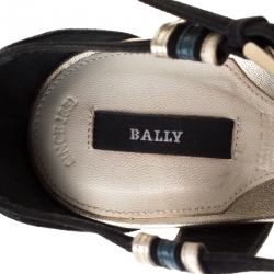Bally Tricolor Suede And Leather Ankle Strap Sandals Size 36.5