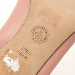 Bally Pink Leather Bow Kitten Heels Size 37