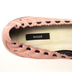 Bally Pink Leather Bow Kitten Heels Size 37