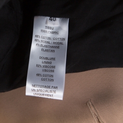 Pre Owned Balmain Beige Cotton Blend Gold Button Detail Double Breasted Blazer M