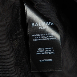 Pre Owned Balmain Navy Blue Wool Blazer M