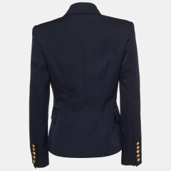 Pre Owned Balmain Navy Blue Wool Blazer M