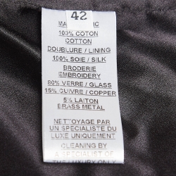 Pre Owned Balmain Black Crystal Embellished Velvet Jacket L