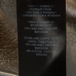 Pre Owned Balmain Metallic Coated Leather Pencil Skirt M