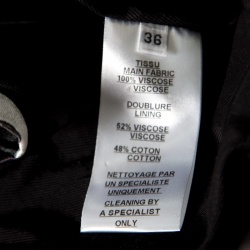 Pre Owned Balmain Black Marble Printed Satin Double Breasted Blazer S