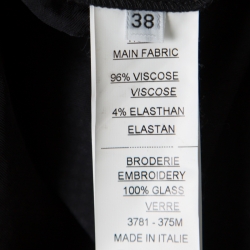 Pre Owned Balmain Multicolored Hot Tropical Crystal Embellished Sheath Dress M