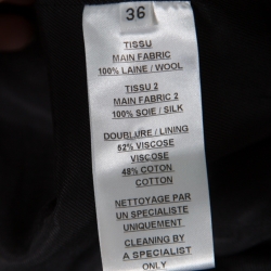 Pre Owned Balmain Black Wool Front Open Cropped Blazer S