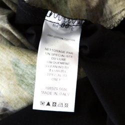 Pre Owned Balmain Khaki Green Camouflage Print Cotton Sleeveless Top M