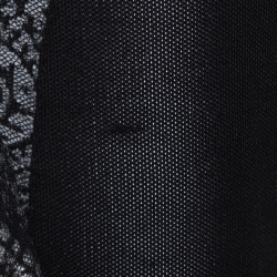 Pre Owned Balmain Black Sheer Lace Paneled Mini Bodycon Dress M