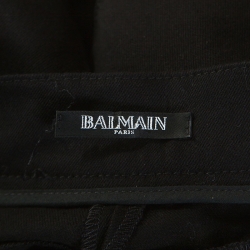 Pre Owned Balmain Black Cotton Denim Studded Stirrup Jeans M