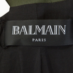 Pre Owned Balmain Army Green Wool Double-Breasted Blazer M