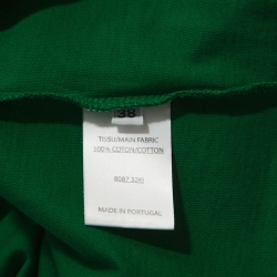 Pre Owned Balmain Green Cotton Shoulder Logo Button Detail Sleeveless T-Shirt M