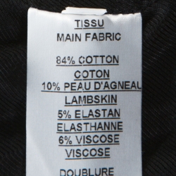 Pre Owned Balmain Black Knit Metal Embellished Detail Military Jacket L