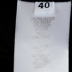 Pre Owned Balmain Black Eyelet Lace Double Breasted Blazer M