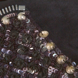 Pre Owned Balmain Silver Sequin & Stud Embellished Mini Dress M