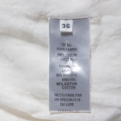 Pre Owned Balmain White Tweed Double Breasted Blazer S