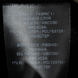 Pre Owned Balmain Black Stretch Knit Contrast Trim Off-Shoulder Mini Dress S