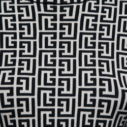 Pre Owned Balmain Monochrome Patterned Jacquard Wool Short Dress M