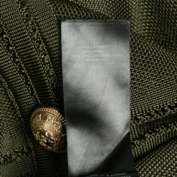 Pre Owned Balmain Olive Green Knit Button Detail Short Dress S