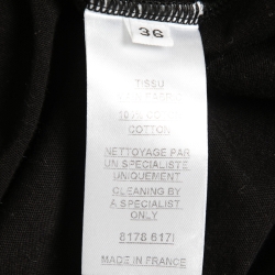 Pre Owned Balmain Black Cotton 'Do You Speak Balmain' Printed Tank Top S