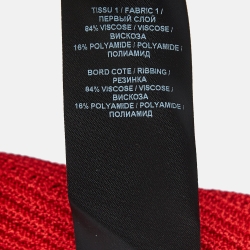 Pre Owned Balmain Red Knit Cutout Mini Dress M