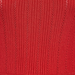 Pre Owned Balmain Red Knit Cutout Mini Dress M