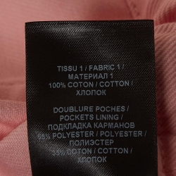 Pre Owned Balmain Pink Denim Buttoned Detailed Cropped Jacket S