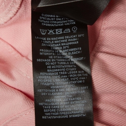 Pre Owned Balmain Pink Denim Buttoned Detailed Cropped Jacket S