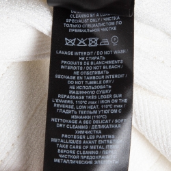 Pre Owned Balmain White Mesh Insert Rib Knit Cut-Out Midi Dress M