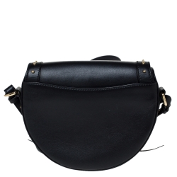 Pre Owned Balmain Black Leather Domaine 18 Shoulder Bag