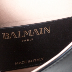 Pre Owned Balmain Black Leather Domaine 18 Shoulder Bag