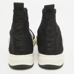 Balmain Black Knit Fabric Cameron Sock Sneakers Size 36