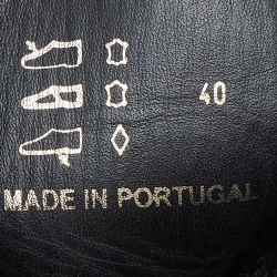 Pre Owned Balmain Black Suede Eagle Ranger Combat Ankle Boots Size 40