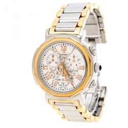 Pre Owned Balmain Silver White Stainless Steel And Rose Gold Plated Steel Madrigal Chrono Lady Sl 5898 Women's Wristwatch 35 MM