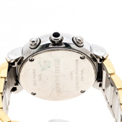 Pre Owned Balmain Silver White Stainless Steel And Rose Gold Plated Steel Madrigal Chrono Lady Sl 5898 Women's Wristwatch 35 MM
